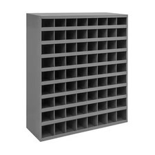 Durham Mfg 363-95 Pigeonhole Bin Unit, 72 Compartments, Steel, 9 Shelves,