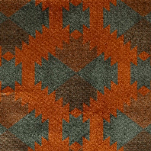 Velvet grey orange kilim aztec - kilim,
