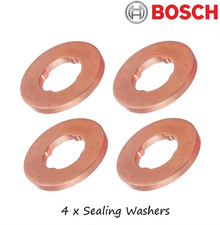 4 x BOSCH COMMON RAIL DIESEL INJECTOR COPPER WASHER SEALS.