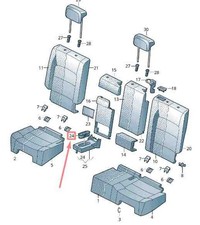 VOLKSWAGEN TIGUAN AD MK2 Rear Seat Center Cup Holder 510885995ATS4 NEW