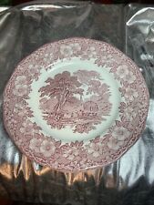 enoch wedgwood woodland Pink And White 10 Inch Plate