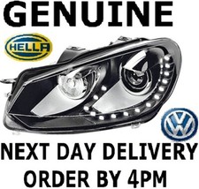Genuine VW Golf MK6 Bi-Xenon AFS HELLA Headlight LED DRL Left Passenger 2009-12