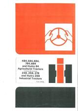INTERNATIONAL TRACTOR 484 584 684 784 884 & 84 OPERATORS MANUAL