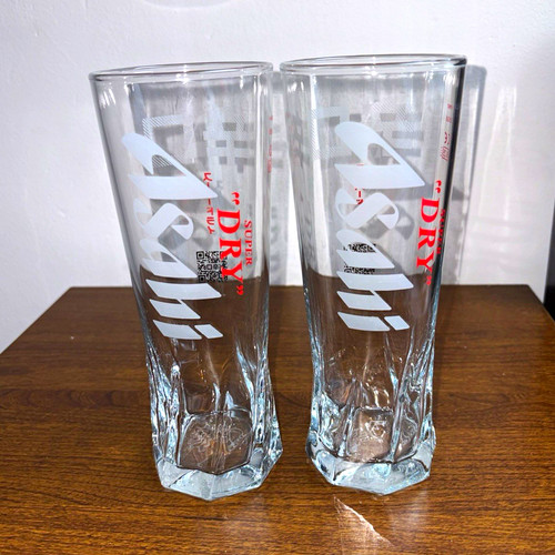 Asahi super dry beer - dry, glasses