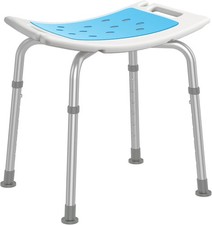 SHOWER CHAIR HEIGHT ADJUSTABLE PADDED TUB SEAT BATHROOM BATHTUB STOOL WATERPROOF