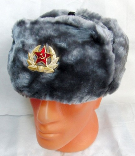 Russian hat ushanka faux - russian,
