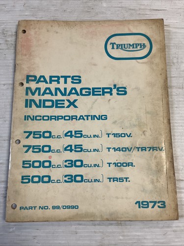 1973 triumph parts index - triumph,