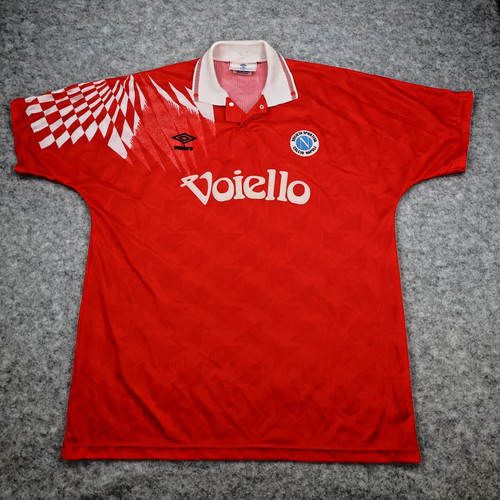 Vintage napoli shirt large - large, red