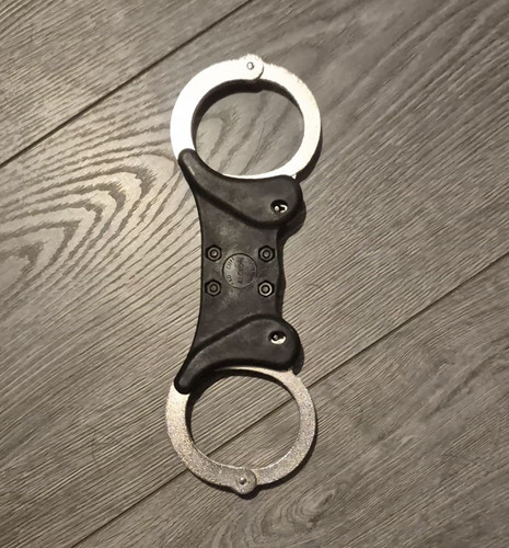Metal police handcuffs double - police,