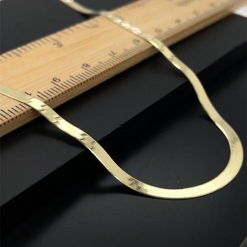 3mm flat snake chain 9ct - snake,