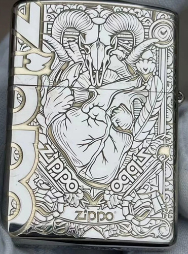 Zippo marlboro heart - zippo, skull