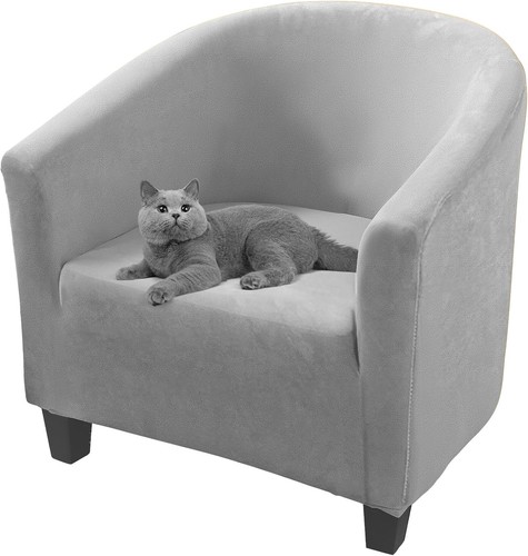 Soft velvet tub chair - chair, cover
