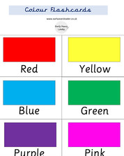 Colour Printed Word FlashCards