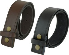 Mens Leather Press Stud Belt