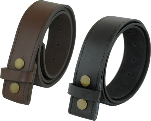Mens leather press stud belt - leather,