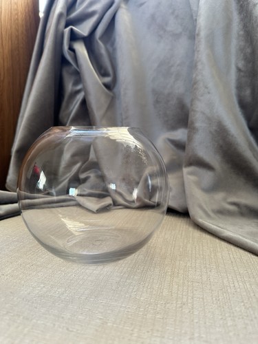 Clear glass bubble - bowl, /