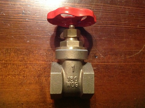 Brass gate valves with red - 2,