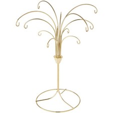 Bard's 12 Arm Gold-toned Ornament Stand, Tree, 11.5" H x 10" W x 10" D