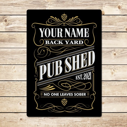 Personalised metal pub - pub, sign