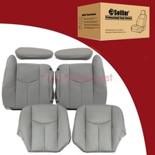For 2003-2006 Chevy Silverado GMC Sierra Driver & Passenger Seat Cover Gray 922