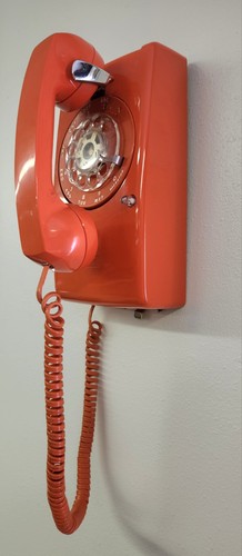 Vintage itt orange rotary dial - orange,