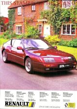 Renault ALPINE 'GTA V6 Turbo' Sports Coupe ADVERT (2) 1991 Print Ad 705/28