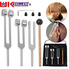 5X Tuning Forks Set For Healing Sound Therapy DNA Repair (128Hz, 256Hz, 512Hz)