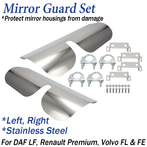 Stainless steel mirror guard - steel,
