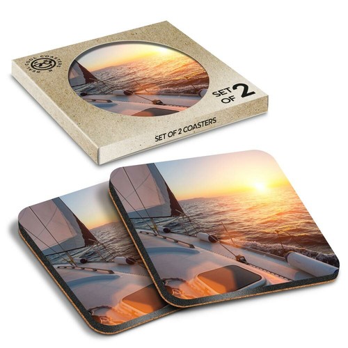 Boxed square coasters - boxed,