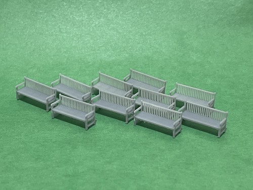 10x wooden park platform bench - wooden,