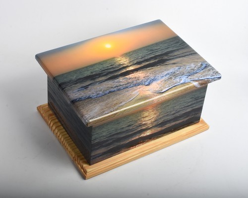 Mdf wood casket ashes urn - ashes,