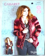 New Original Stylecraft Cabaret Dk Ladies Cardigans 32"-50"Knitting Pattern 9302