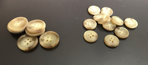 Faux horn buttons - faux,
