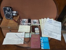 BOLEX B8SV PAILLARD CAMERA + FACE METER AND ACCESSORIES WITH INVOICE AND INSTRUCTIONS