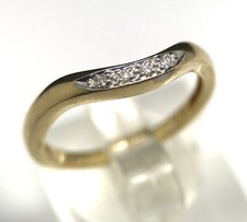 diamond wishbone ring. 9ct