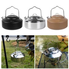 Outdoor Kettle Stainless Steel Fast Boil 1 L Gun Metal Camping Fishing Equipment