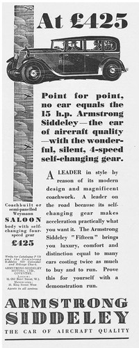 Armstrong siddeley motor cars - motor,