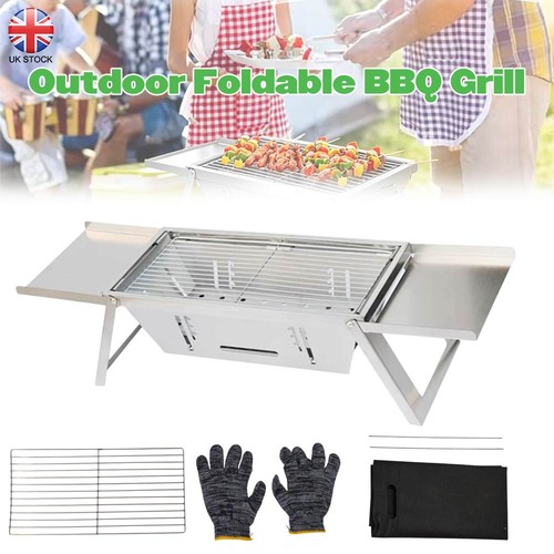 Stainless steel portable bbq - steel,