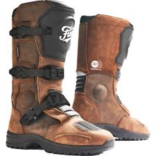 Fuel Rally Raid Motorcycle Motorbike Boots Brown