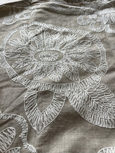 Crewel work fabric - work,