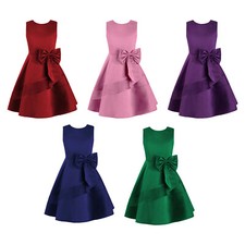Kids Flower Girls Satin Junior