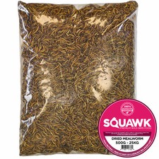 SQUAWK Dried Mealworms - Premium Quality Wild Bird Food Garden Snacks For Birds