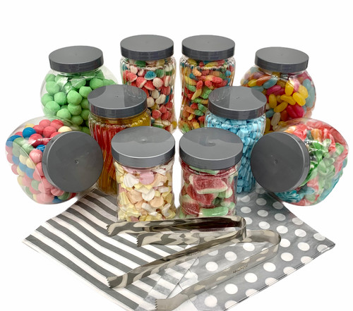 Silver mini plastic sweet - silver,