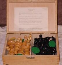 Vintage 1950s West German Bohemia Staunton Style TOURNAMENT CHESS SET w/Wood Box