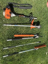 STIHL KM130R professional combi set strimmer hedge cutter pole saw And Extension