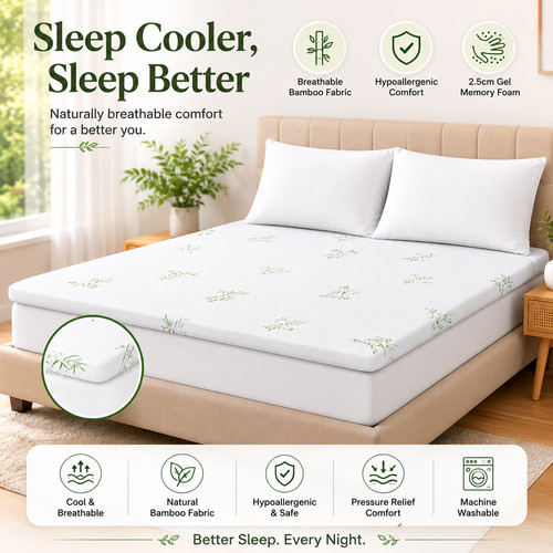Bamboo memory foam mattress - bamboo,