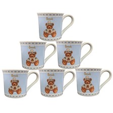 Harrods Coffee Mug Set Of 6 Blue Teddy Fine Bone China Tea Coffee Ideal Gift?