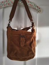 Fatface Elle Tan Suede Detachable Crossbody Shoulder Hobo Bag BNWT