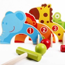 New Animal Wooden Croquet Golf