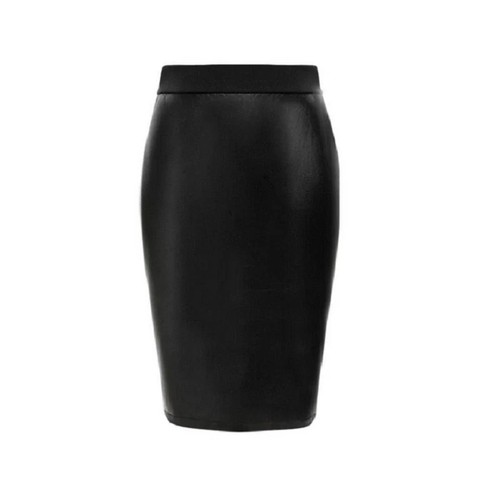 Womens faux leather pencil - faux,